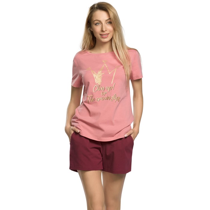 Комплект женский, размер L, цвет пудра