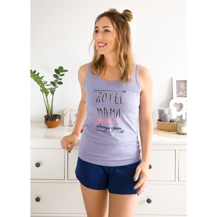 Комплект женский, размер M, цвет лиловый