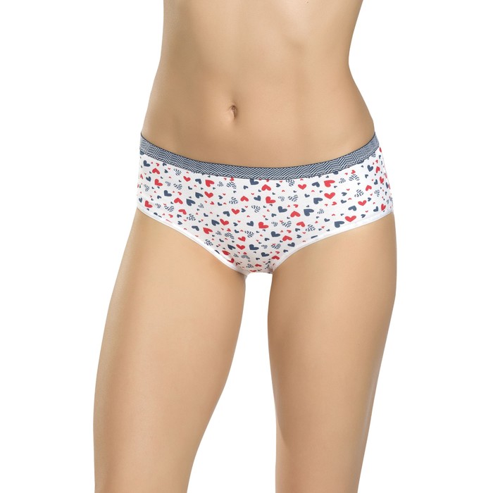 Трусы женские, размер M, цвет белый красный синий