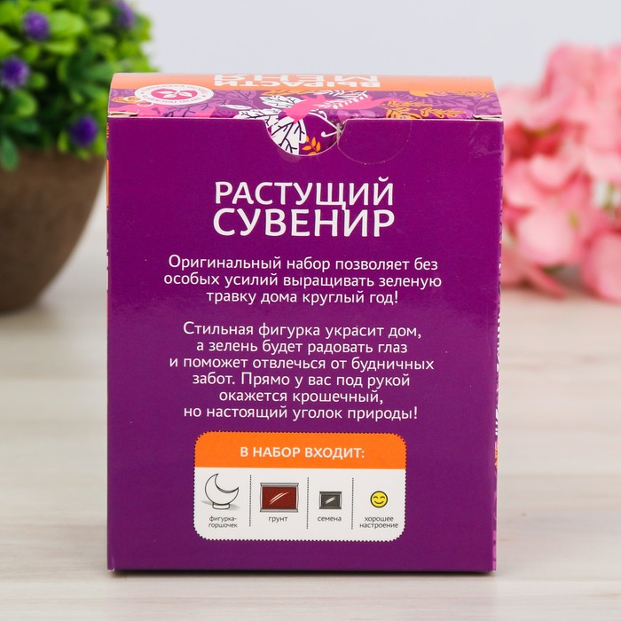 Растущий сувенир в горшочке "Полумесяц"