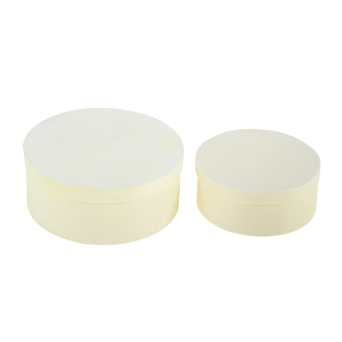 Шкатулка для росписи "Круглая", набор из 2-х шт