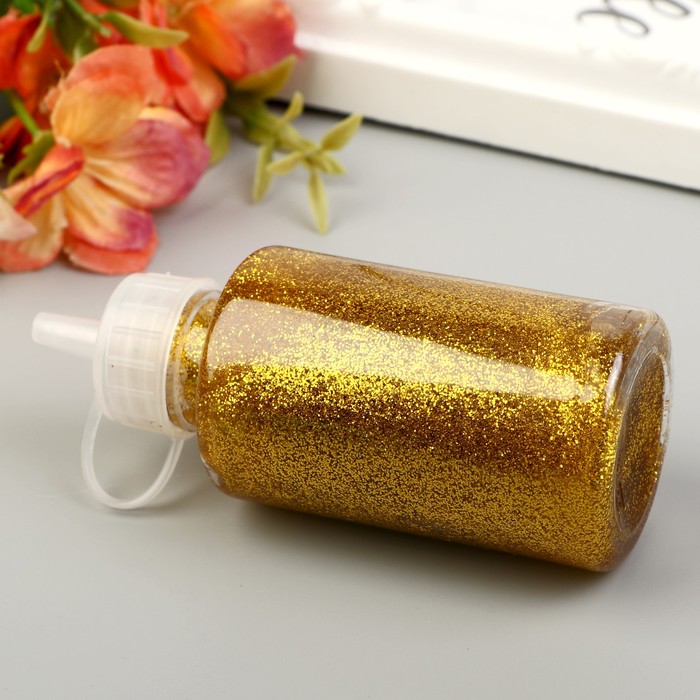 Глиттер-клей в бутылочке "Голографический блеск" МИКС 60 мл 9,5х3,5х3,5 см