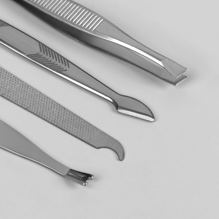 Набор маникюрный, 7 предметов, цвет синий