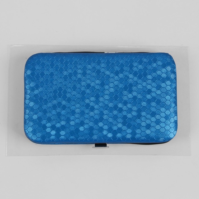 Набор маникюрный, 7 предметов, цвет синий