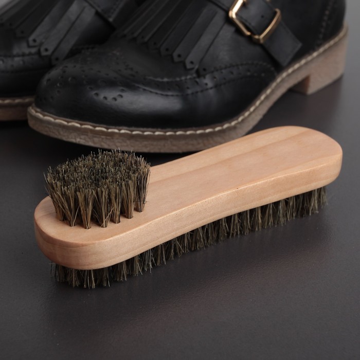 Щетка с намазком, натуральная щетина 16х5х4,5 см