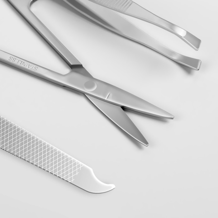 Набор маникюрный, 5 предметов, цвет бежевый