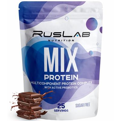 Протеин RusLabNutrition MIX Protein шоколад, 800 г - Фото 1