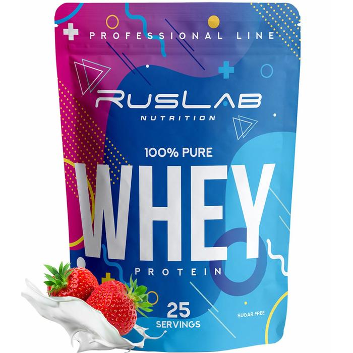 фото Протеин ruslabnutrition whey 100 % pure клубника со сливками, 800 г