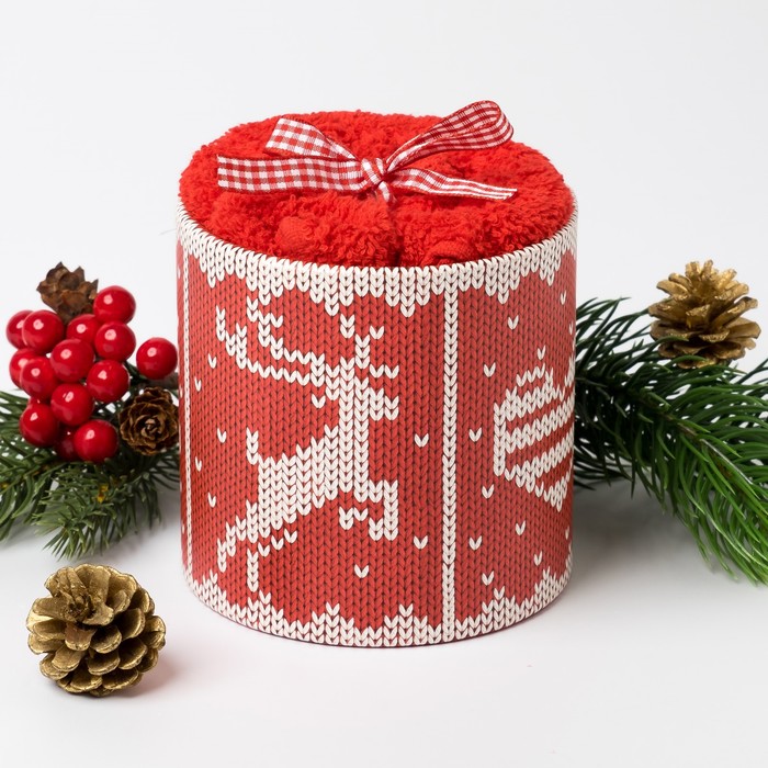 Набор махровых салфеток Collorista "Зимний" 30х30 см-3шт, 100% хлопок