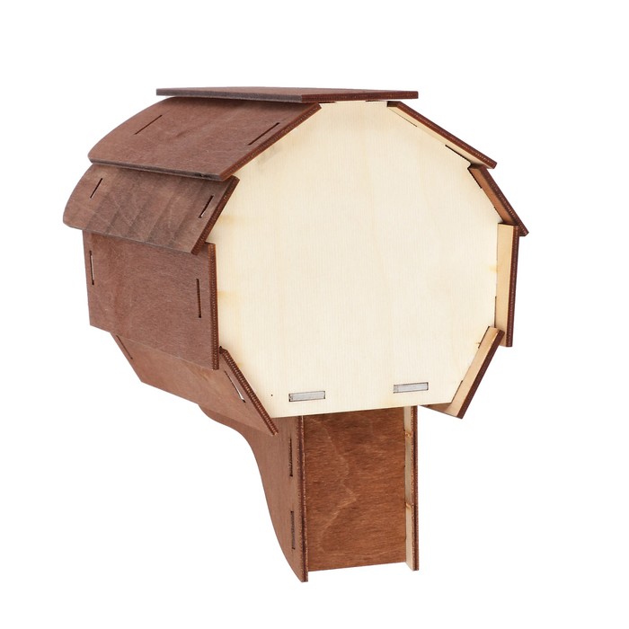 Заготовка для декора "Скворечник "Птичье именье" из фанеры 14х28х20 см набор 17 деталей