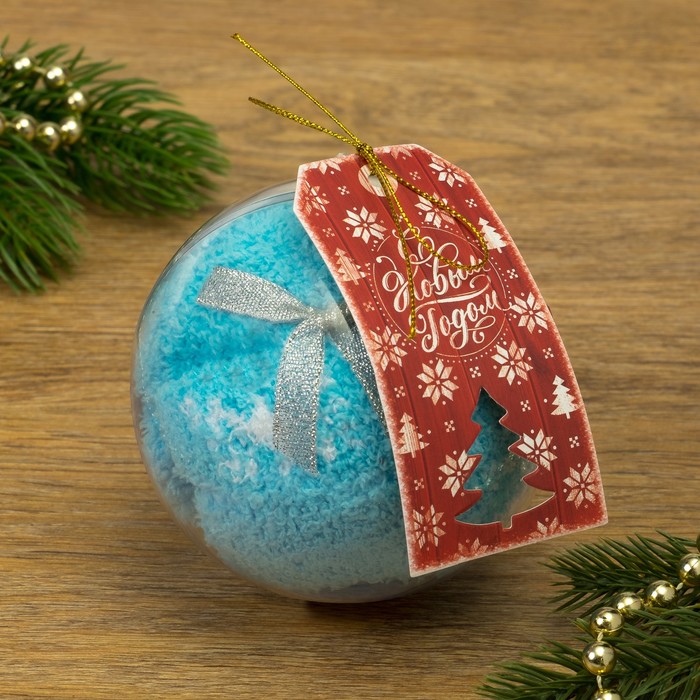 Носки женские KAFTAN "Зимние" в новогоднем шаре, 100% п/э, акрил