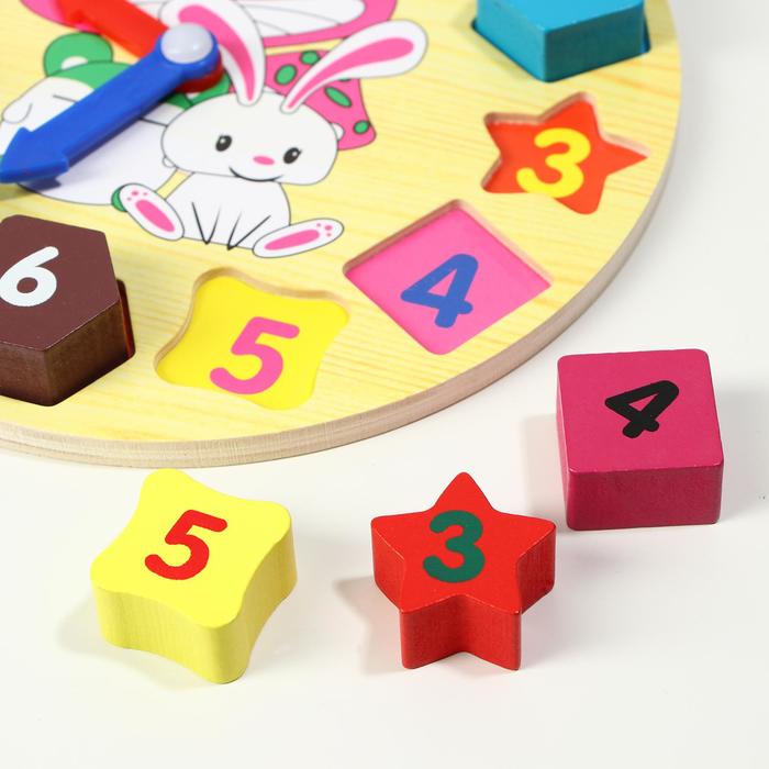 Развивающие часы-шнуровка "Учим время",