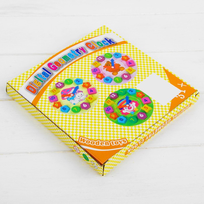 Развивающие часы-шнуровка "Учим время",