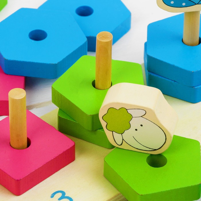 Пирамидка логическая "Развиваемся со зверятами"