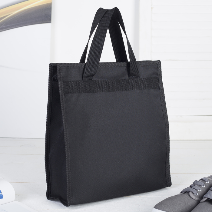 Сумка хозяйственная "Париж", отдел на молнии, наружный карман, цвет чёрный