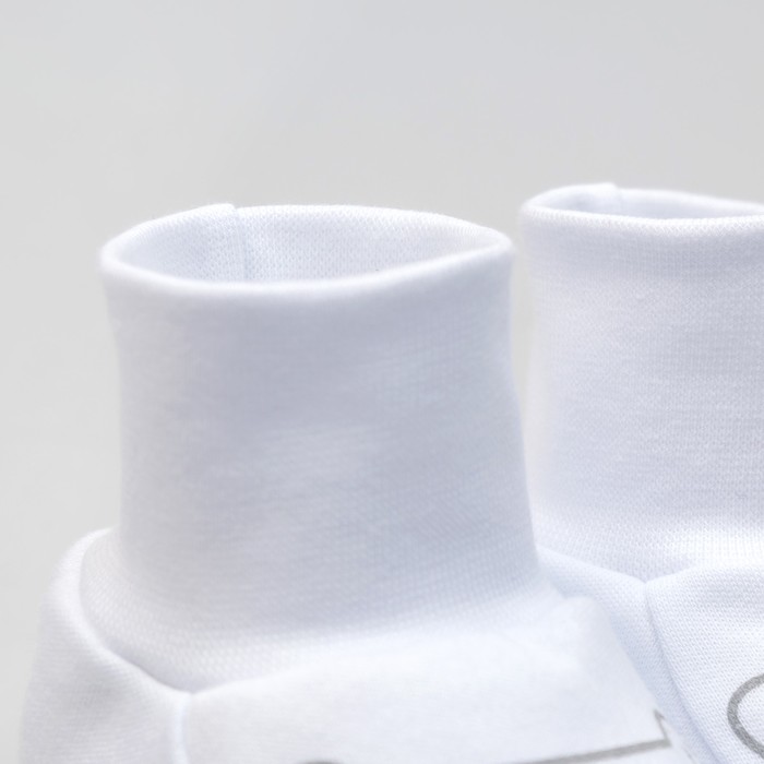 Пинетки "Новогодний медвежонок", рост 68 см, 6 мес (24р-р), 100% хл, интерлок