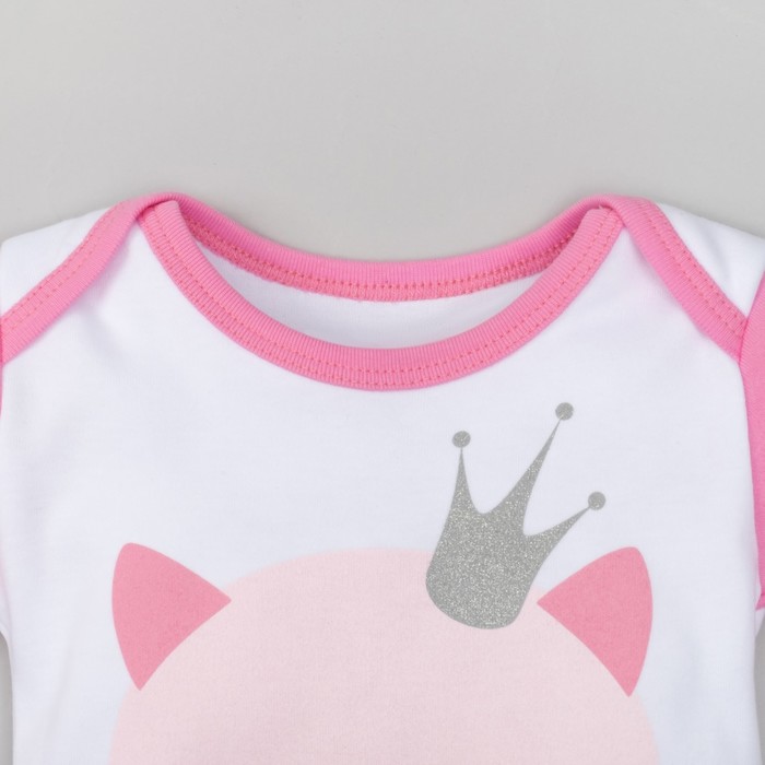 Боди детское для девочки "Символ года", рост 74-80 см, 9-12 мес (26 р-р), 100% хл, интерлок 358008