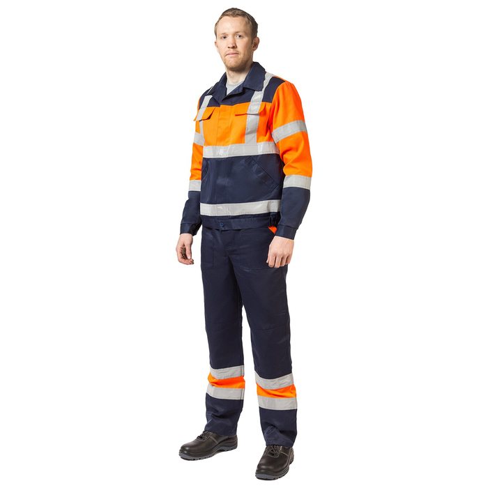 Костюм рабочий Магистраль с брюками, размер 52-54, рост 158-164