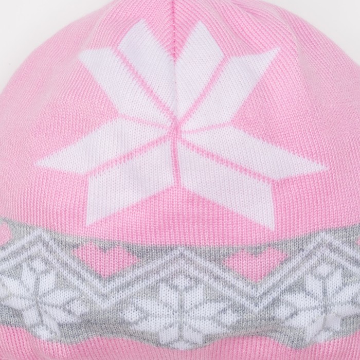 Шапка вязаная Крошка Я "Сердечко", размер 40, 1-3 мес, шерсть,пан, хлопок