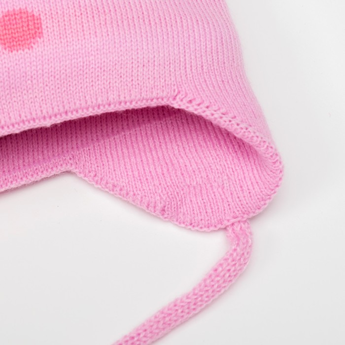 Шапка вязаная Крошка Я "Единорог", размер 46, 9-12 мес, шерсть,пан, хлопок