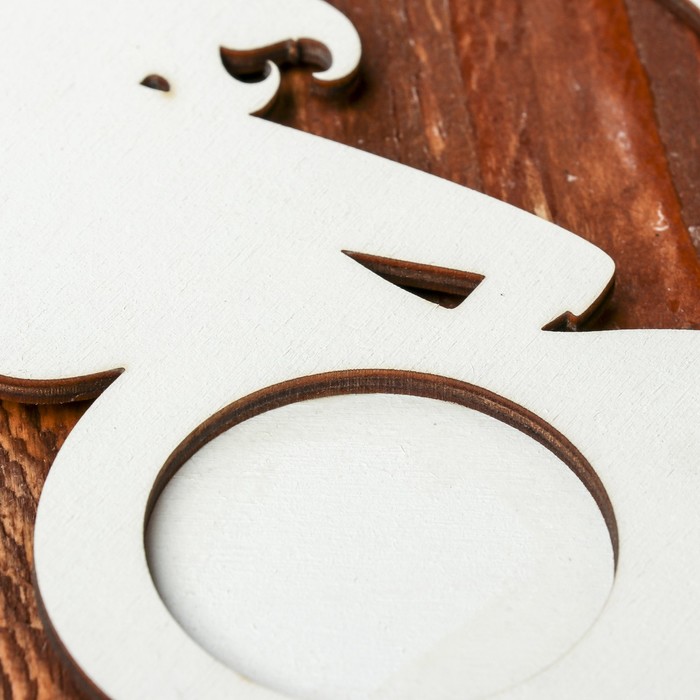 Фоторамка для фото 5х5 см "В ожидании чуда № 1" белая, 21х22 см