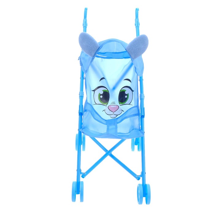 Коляска-трость «Зайка» с ушками, пластиковый каркас