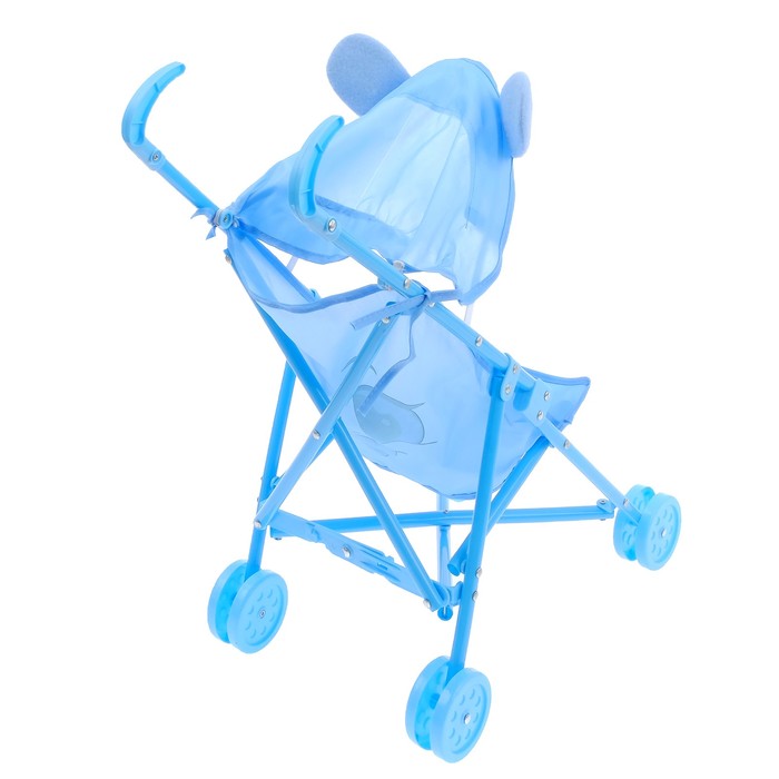 Коляска-трость «Зайка» с ушками, пластиковый каркас