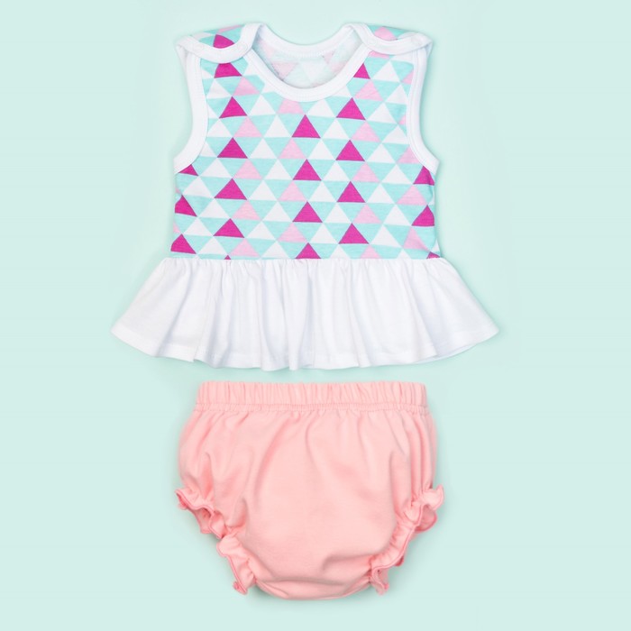 Комплект: топ и трусы под памперс Крошка Я "Фрукты" рост 62-68см (3-6мес)