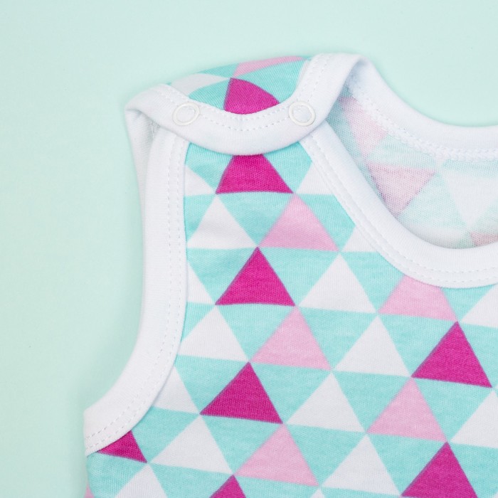 Комплект: топ и трусы под памперс Крошка я "Фрукты", рост 74-80см (9-12мес)