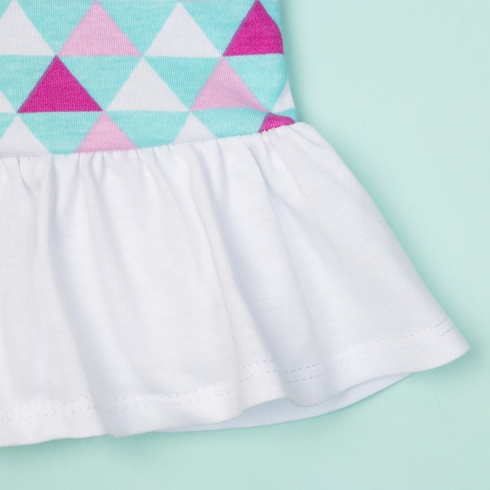 Комплект: топ и трусы под памперс Крошка я "Фрукты", рост 74-80см (9-12мес)