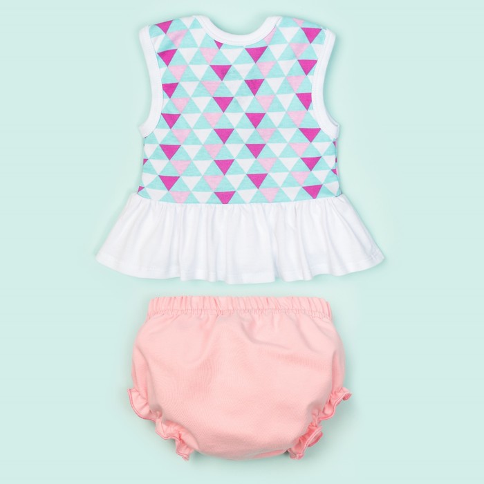 Комплект: топ и трусы под памперс Крошка я "Фрукты", рост 74-80см (9-12мес)