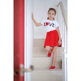 

Футболка для девочки "Love", белая, р. 36 (134-140 см) 9-10 лет, 100 % хлопок