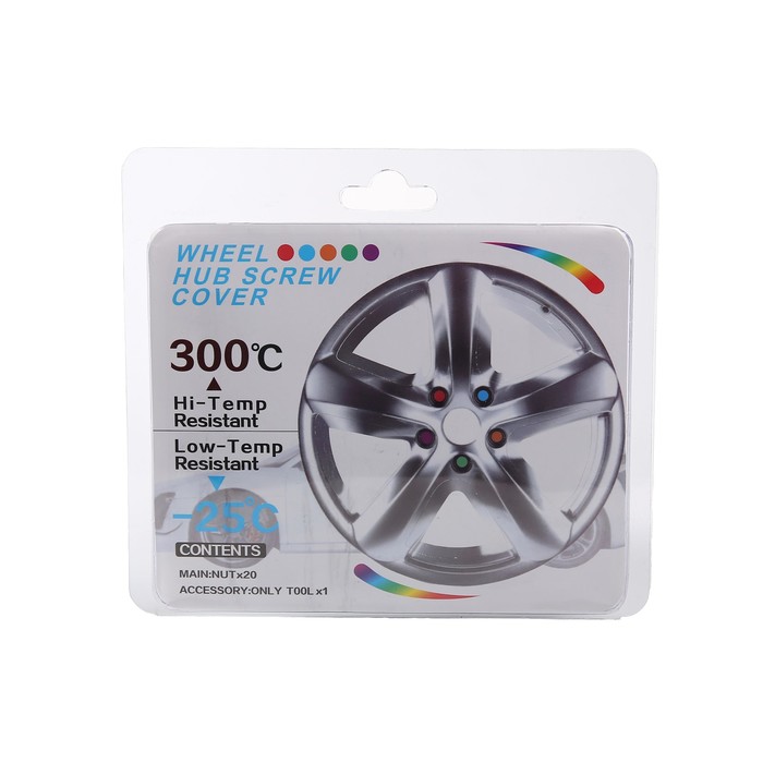 Силиконовые колпачки на болт колесный, комплект 20 шт, 19 мм, черный