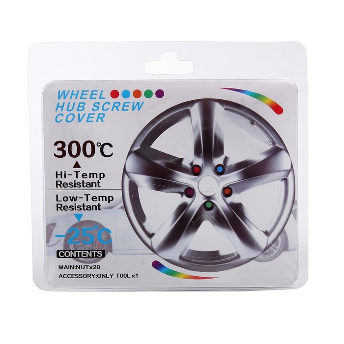 Силиконовые колпачки на болт колесный, комплект 20 шт, 21 мм, черный