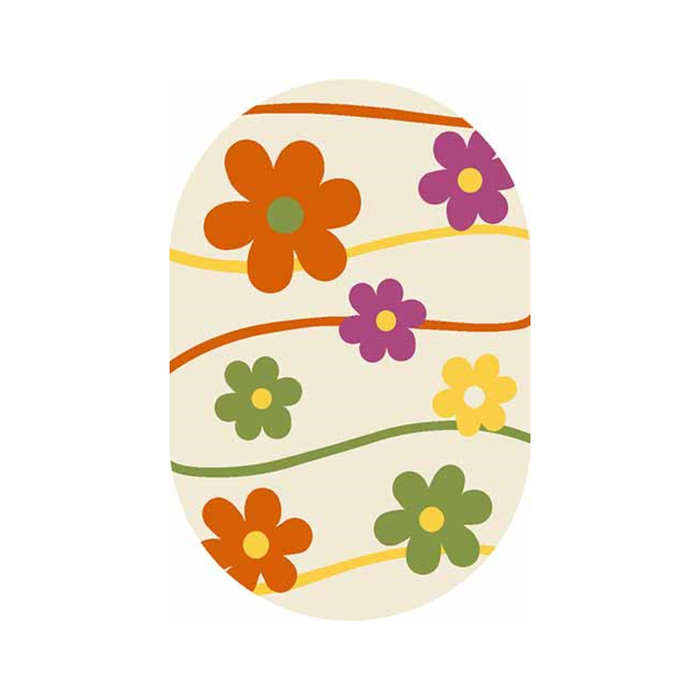 Ковер Fraise CRYSTAL 1021, 1,6*2,3 м, овал, CREAM