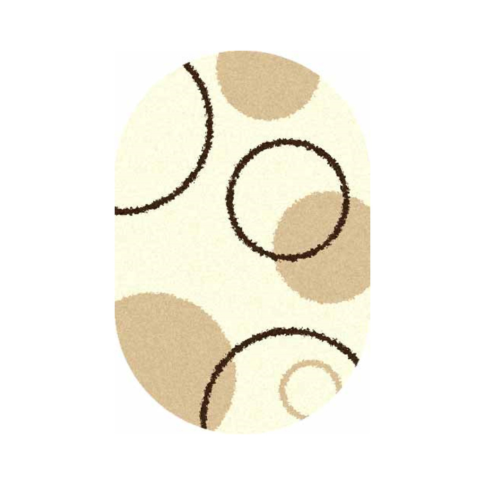 Ковёр SHAGGY ULTRA s610, 1*2 м, овал, CREAM