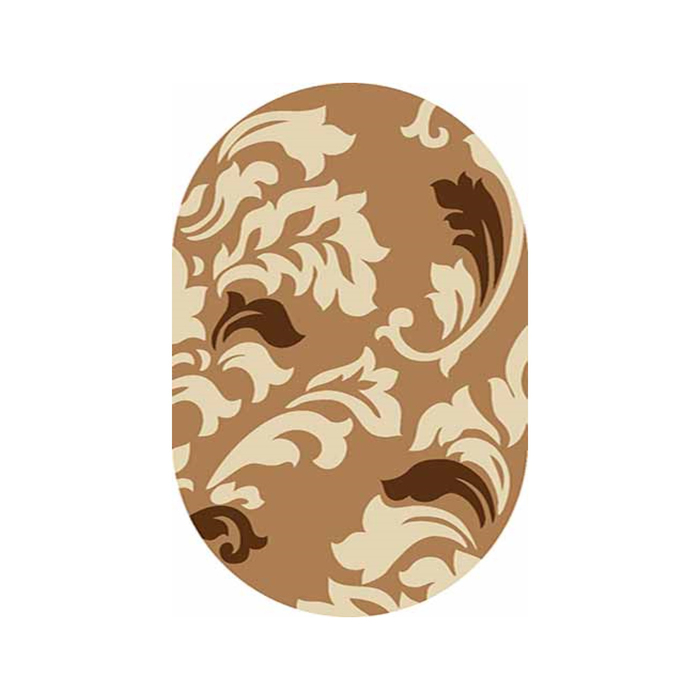 Ковёр Фризе ПП SUNRISE v812, 2*4 м, овал, MUSTARD