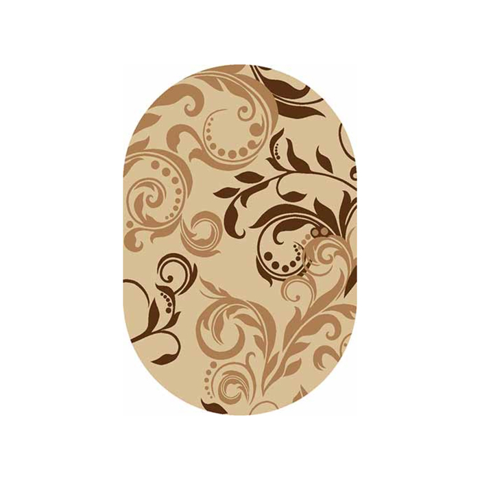 Ковёр Фризе ПП SUNRISE v825, 2*5,5 м, овал, BEIGE