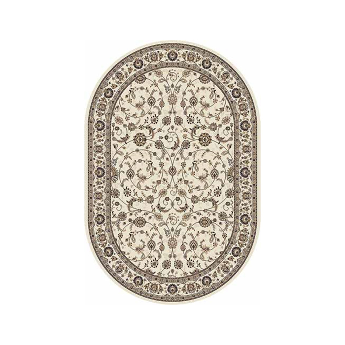 Ковёр Хит-Сет ПП VALENCIA DELUXE d251, 1*2 м, овал, CREAM-BROWN