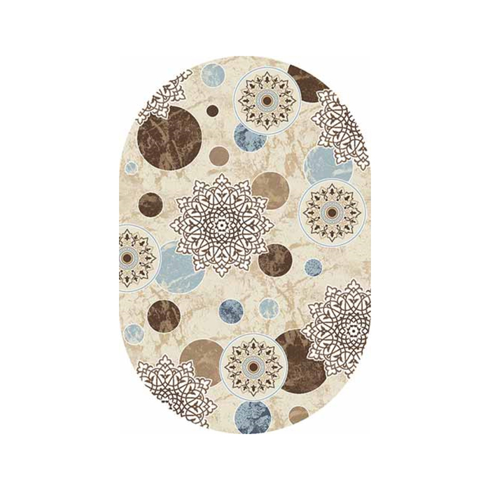 Ковёр Хит-Сет ПП VALENCIA DELUXE d309, 2*4 м, овальный, CREAM-BROWN