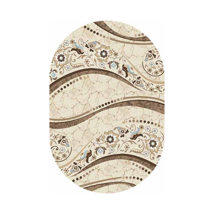Ковёр Хит-Сет ПП VALENCIA DELUXE d312, 1,5*4 м, овальный, CREAM-BROWN