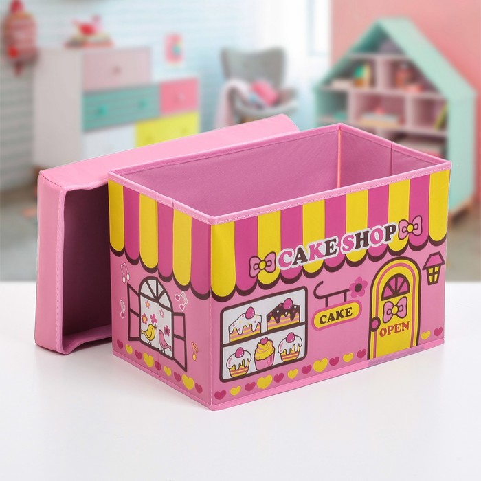 Короб для хранения 43x27x28 см "Сладости", розовый