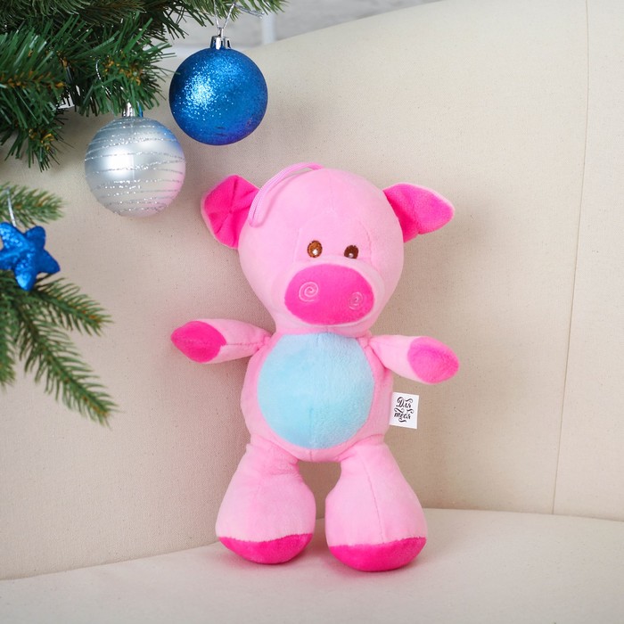 Мягкая игрушка "Свинюшка голубой животик" 24 см