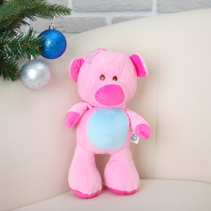 Мягкая игрушка "Свинюшка голубой животик" 28 см