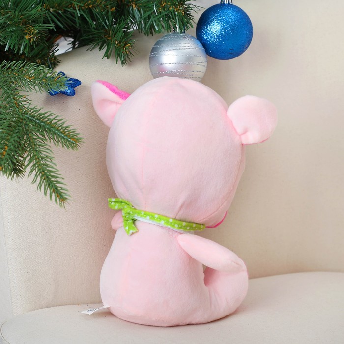 Мягкая игрушка "Свинка платок в горошек" 22 см