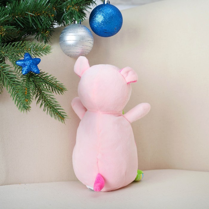 Мягкая игрушка "Поросёнок бабочка в полоску"