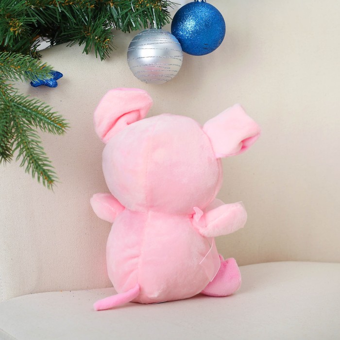 Мягкая игрушка "Поросёнок с розовым бантиком" 18 см