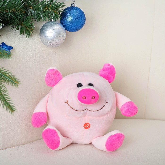 Мягкая музыкальная игрушка "Весёлый поросёнок"