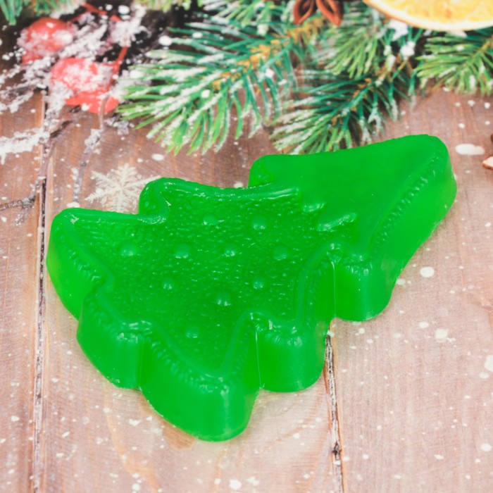 Фигурное мыло-ёлочка "Новогодняя почта!" с ароматом лимона, ручная работа