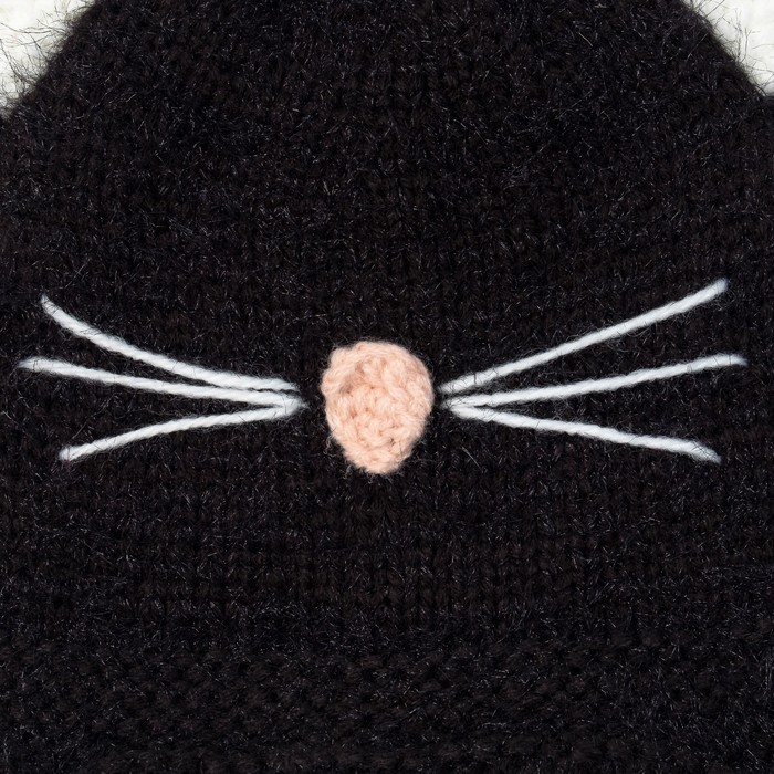 Шапка детская MINAKU "Котёнок", размер 50, цвет чёрный